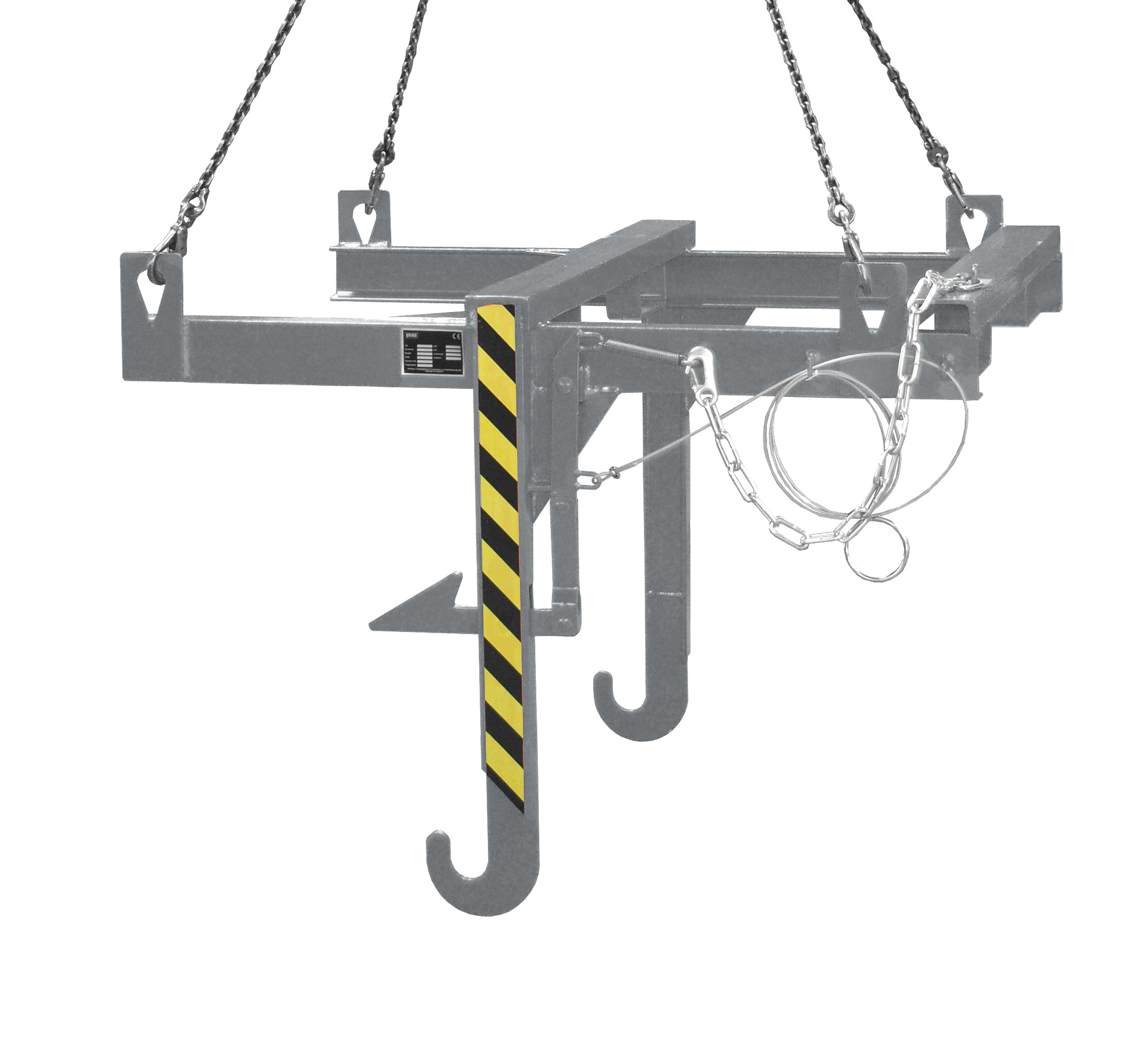 Kipptraverse für Baustoffbehälter Typ BBT RAL 7005 Mausgrau - Staplertraversen